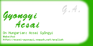 gyongyi acsai business card