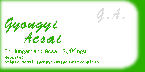 gyongyi acsai business card